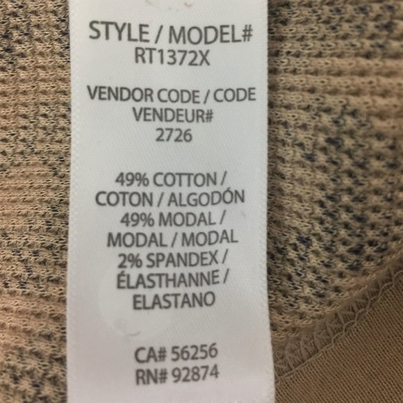 Splendid Long Sleeve Leopard Print Thermal T-Shirt - Picture 6 of 7